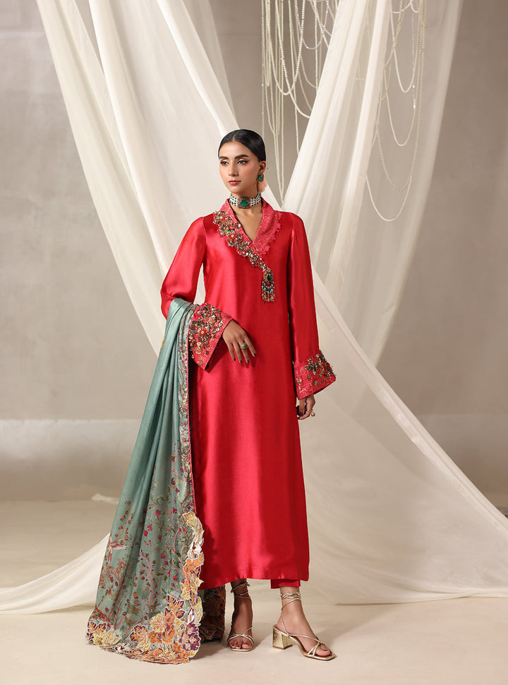 Twilight by Musferah Saad RTW Embroidered Tissue Silk 3 Piece Suit Elara - Eid Collection