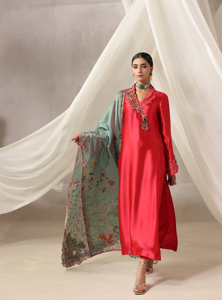 Twilight by Musferah Saad RTW Embroidered Tissue Silk 3 Piece Suit Elara - Eid Collection