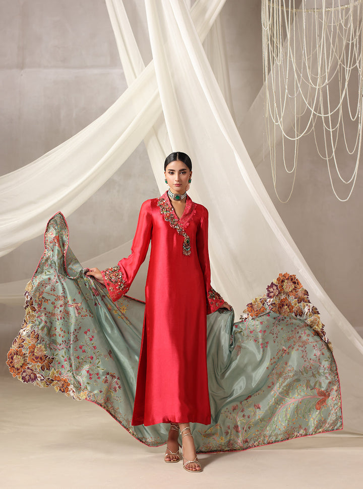 Twilight by Musferah Saad RTW Embroidered Tissue Silk 3 Piece Suit Elara - Eid Collection