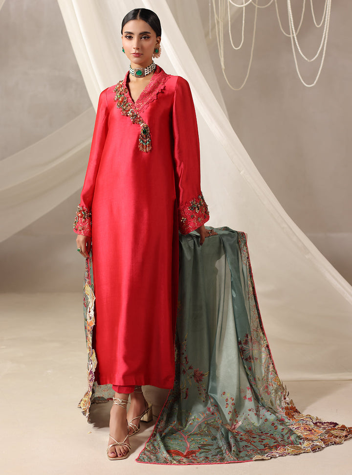 Twilight by Musferah Saad RTW Embroidered Tissue Silk 3 Piece Suit Elara - Eid Collection