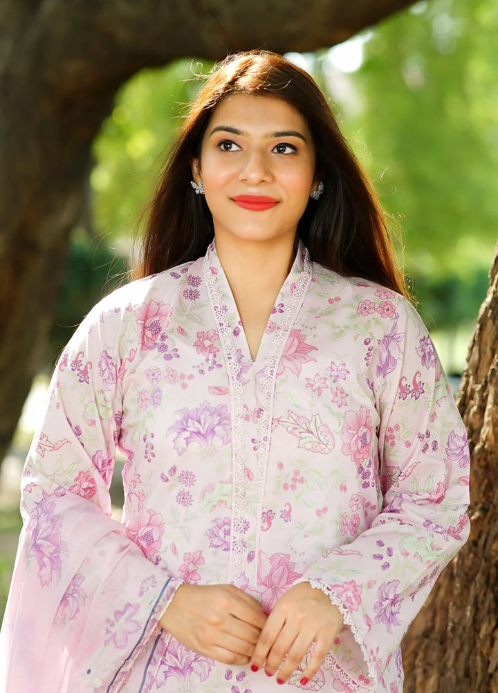Ileen by naba bilal Unstitched Printed Lawn 3 Piece Suit IN26UPL Naira - Casual Collection