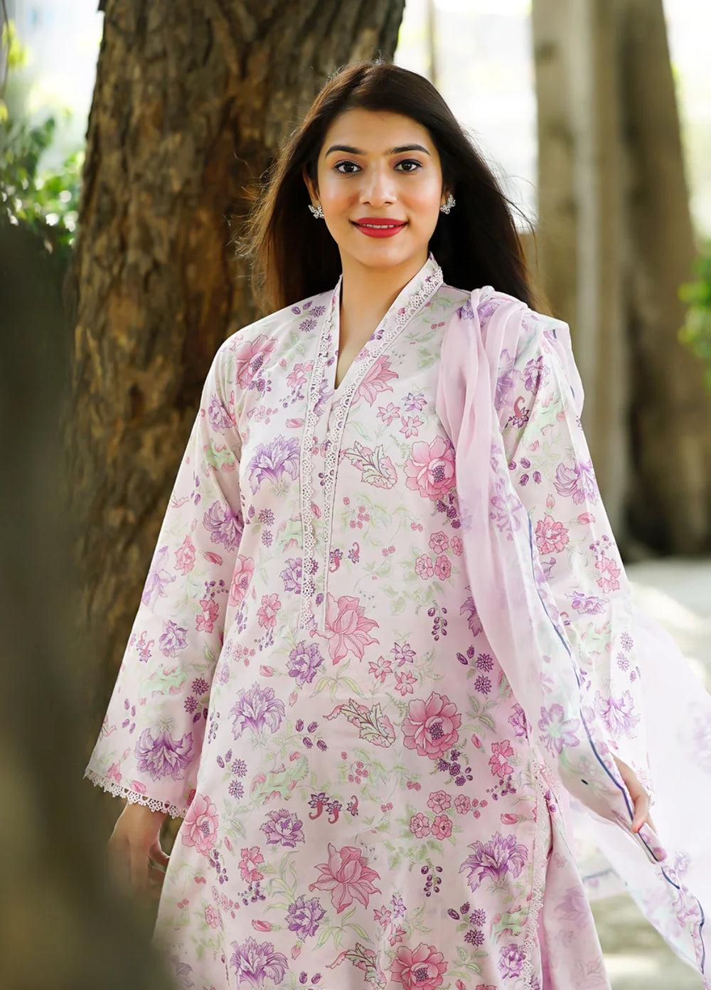 Ileen by naba bilal Unstitched Printed Lawn 3 Piece Suit IN26UPL Naira - Casual Collection