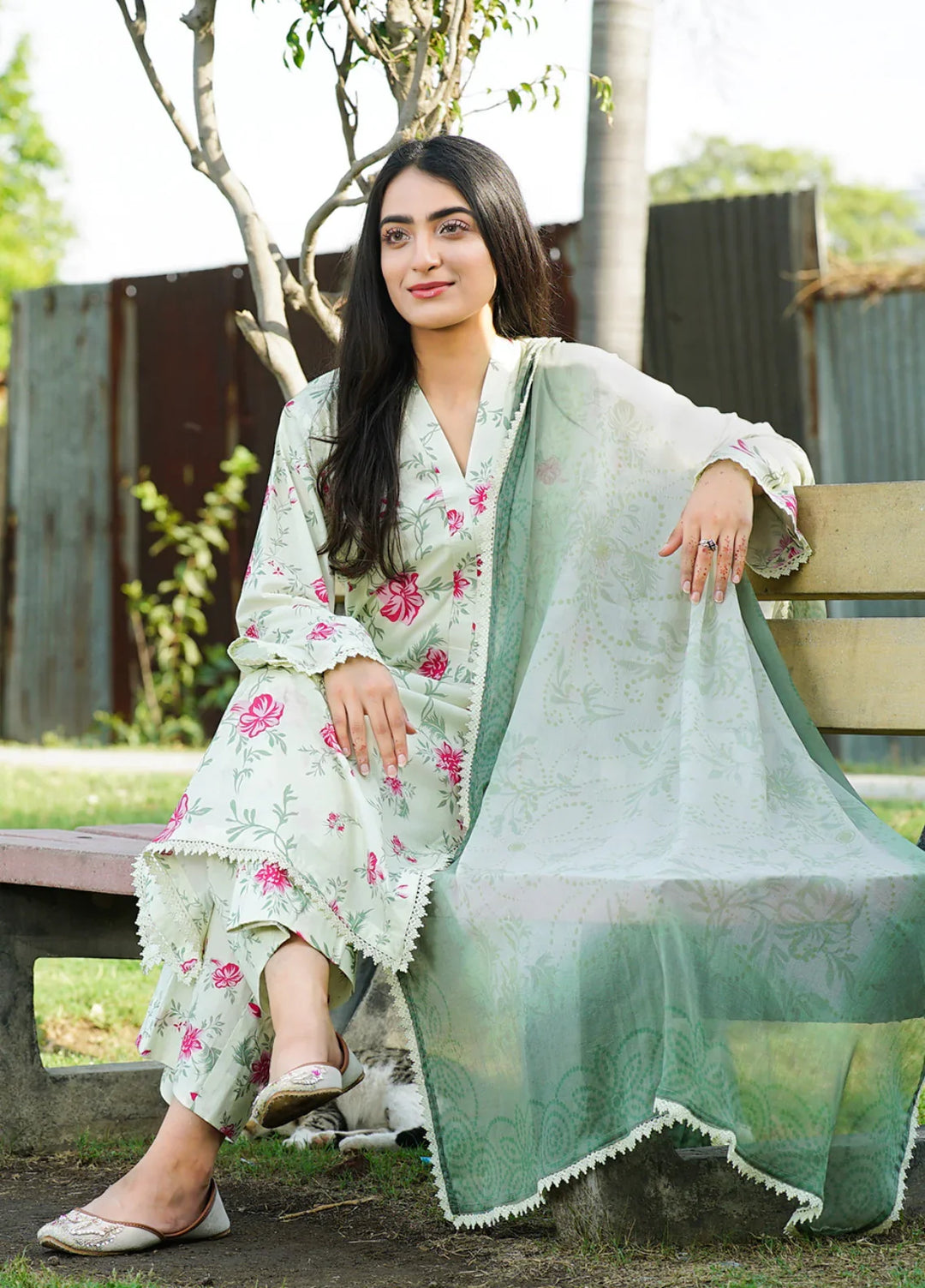 Ileen by naba bilal RTW Printed Lawn 3 Piece Suit IN26RPL Viola - Casual Collection