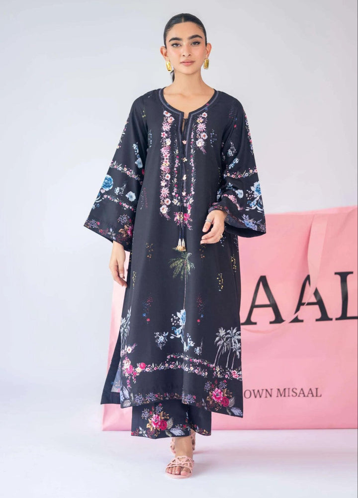 Misaal by Ayesha Somaya Charmed RTW Printed Cotton Silk 2 Piece Suit Night Bloom - Casual Collection
