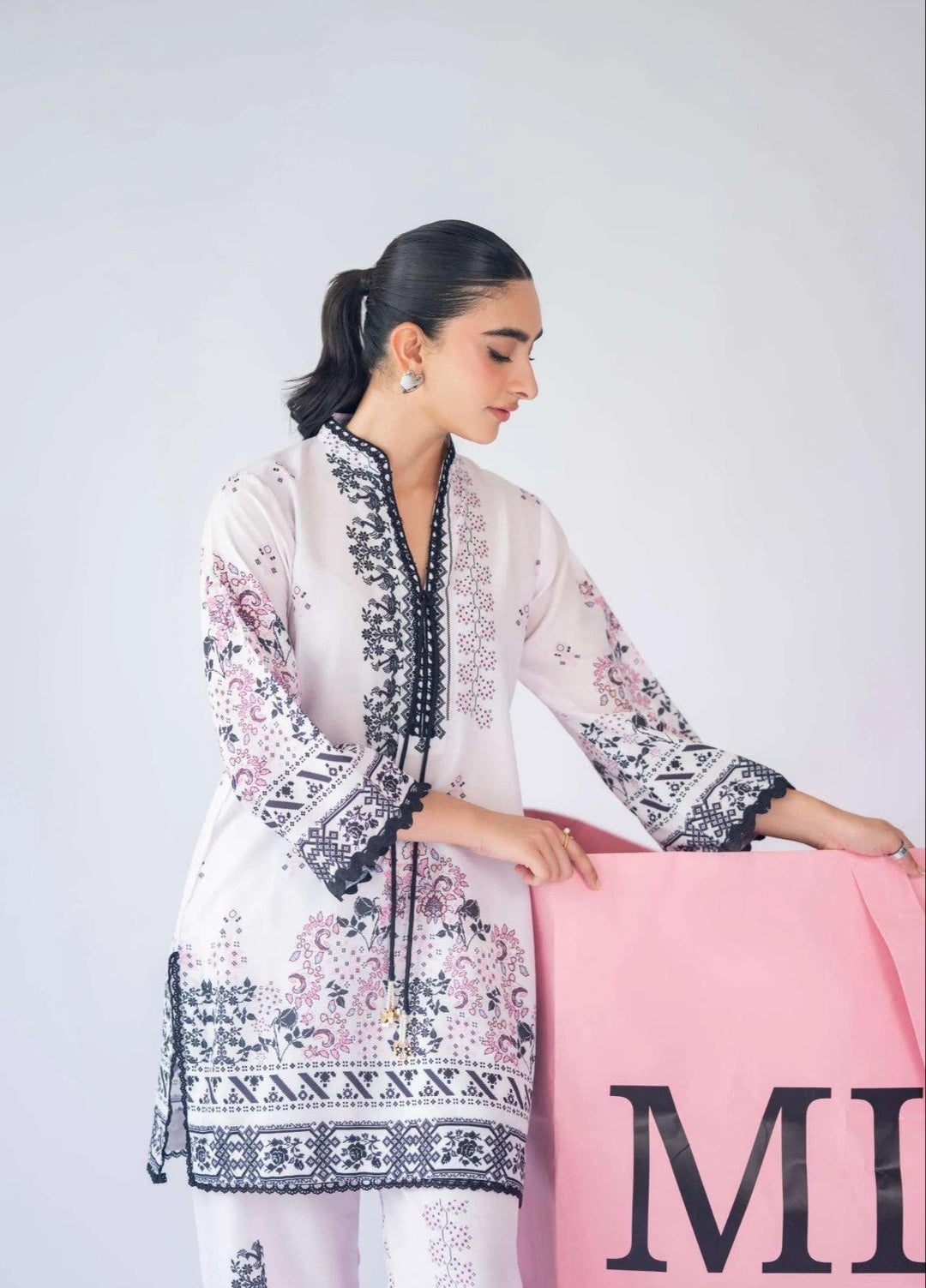 Misaal by Ayesha Somaya Charmed RTW Printed Cotton Silk 2 Piece Suit Flower Power - Casual Collection