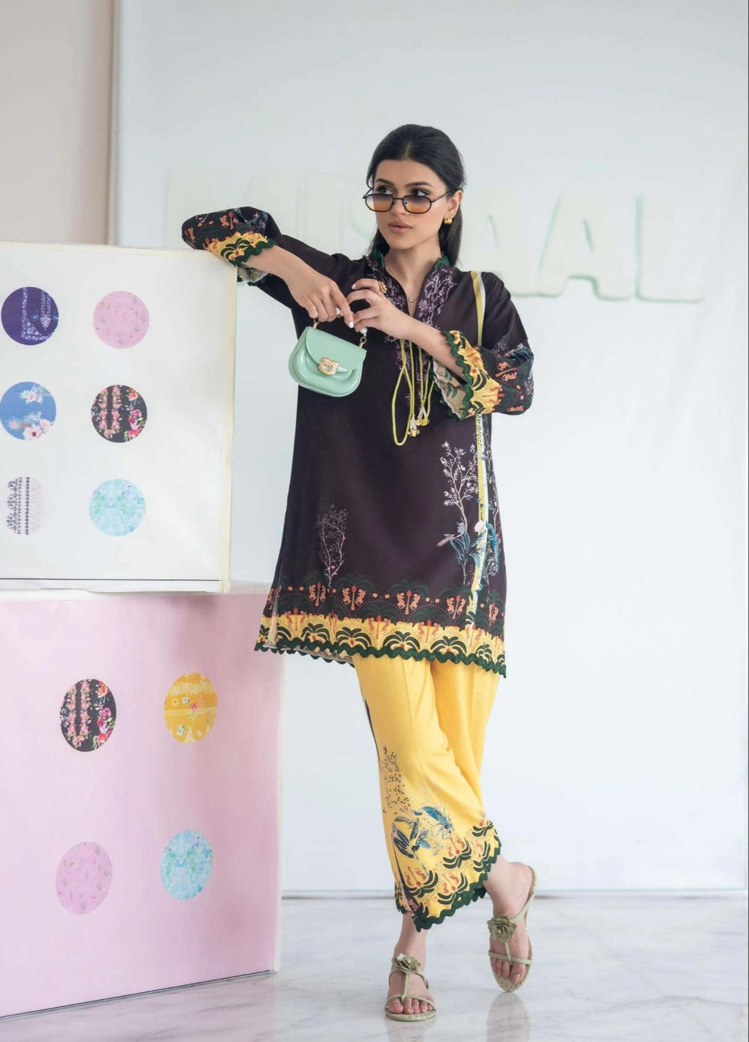 Misaal by Ayesha Somaya Charmed RTW Printed Cotton Silk 2 Piece Suit Coco Girl - Casual Collection