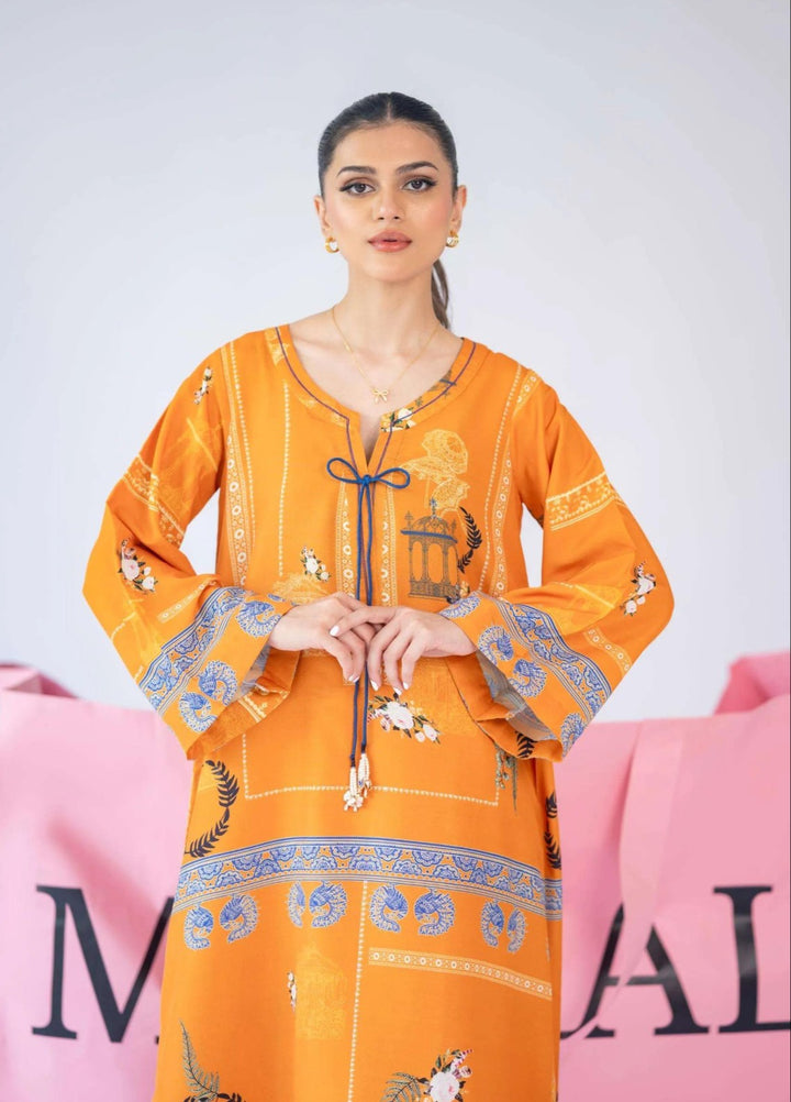 Misaal by Ayesha Somaya Charmed RTW Printed Cotton Silk 2 Piece Suit Citrus Hour - Casual Collection