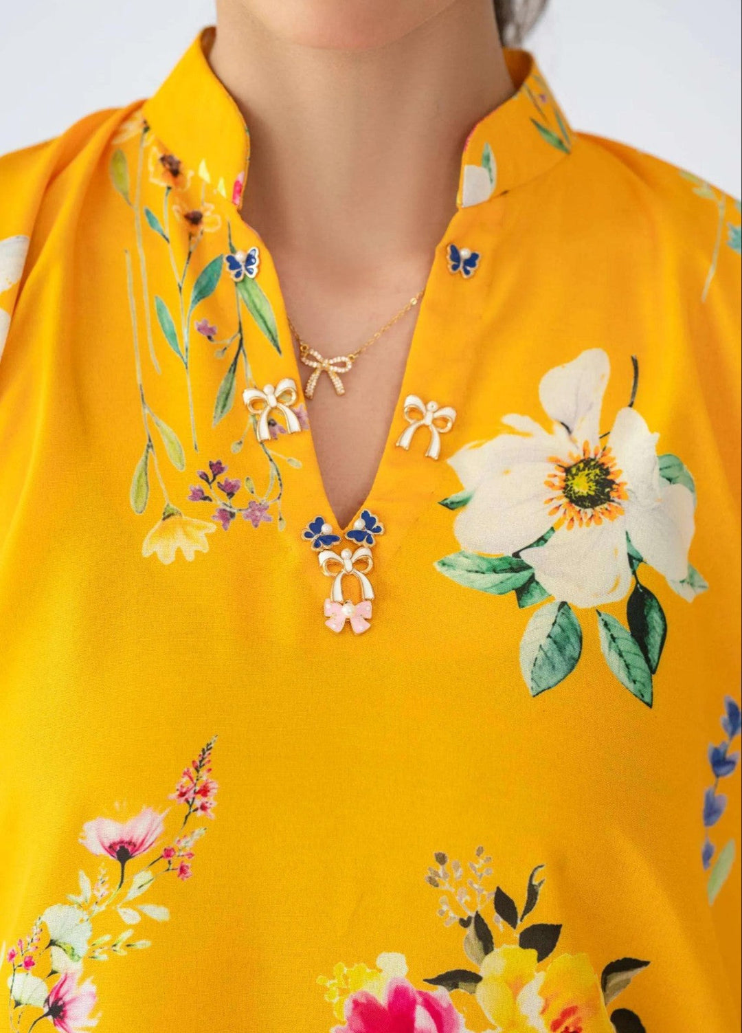 Misaal by Ayesha Somaya Charmed RTW Printed Cotton Silk 2 Piece Suit Hello Sunshine - Casual Collection