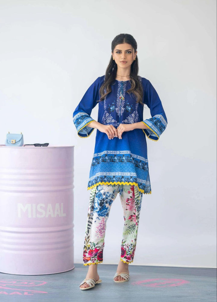 Misaal by Ayesha Somaya Charmed RTW Printed Cotton Silk 2 Piece Suit Lush Crush - Casual Collection