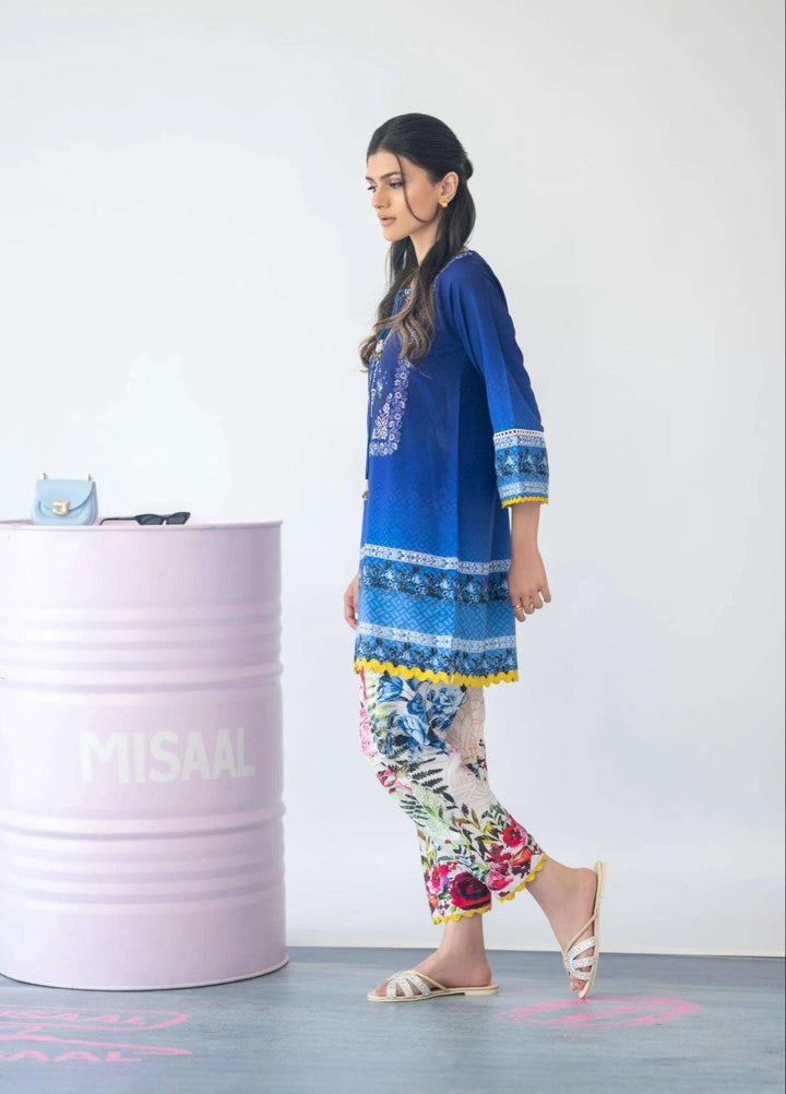 Misaal by Ayesha Somaya Charmed RTW Printed Cotton Silk 2 Piece Suit Lush Crush - Casual Collection