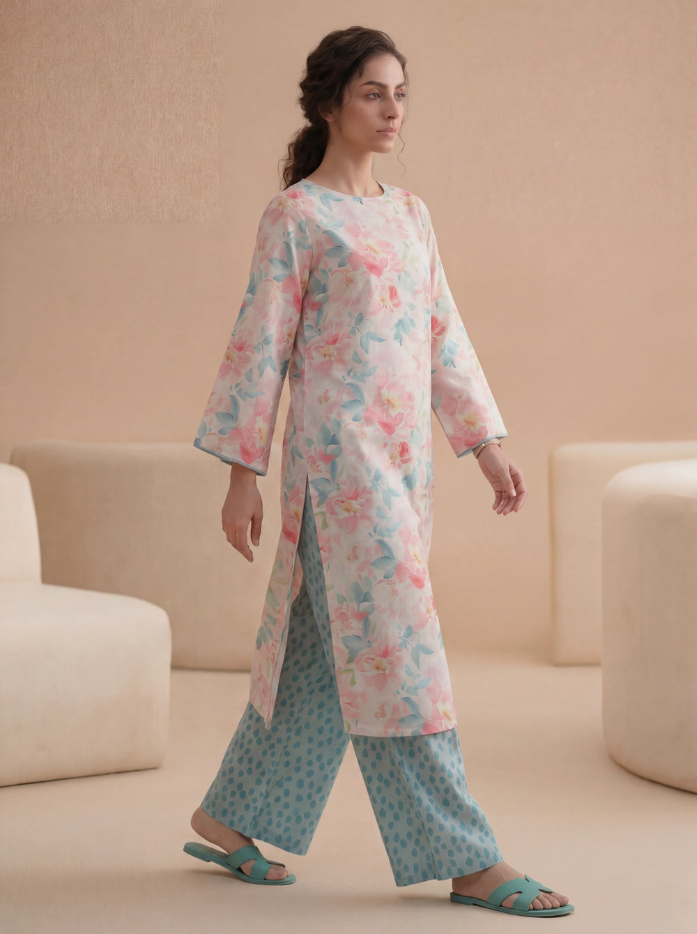 Impulse Wear by Ruby Suleiman RTW Printed Poly 2 Piece Suit Ice Pop - Casual Collection
