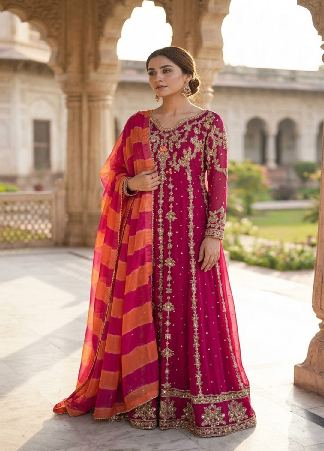 Afsana e Noor by Ibraysha RTW Hand work Chiffon 2 Piece Suit Noor-E-Jahan Anarkali - Wedding Collection