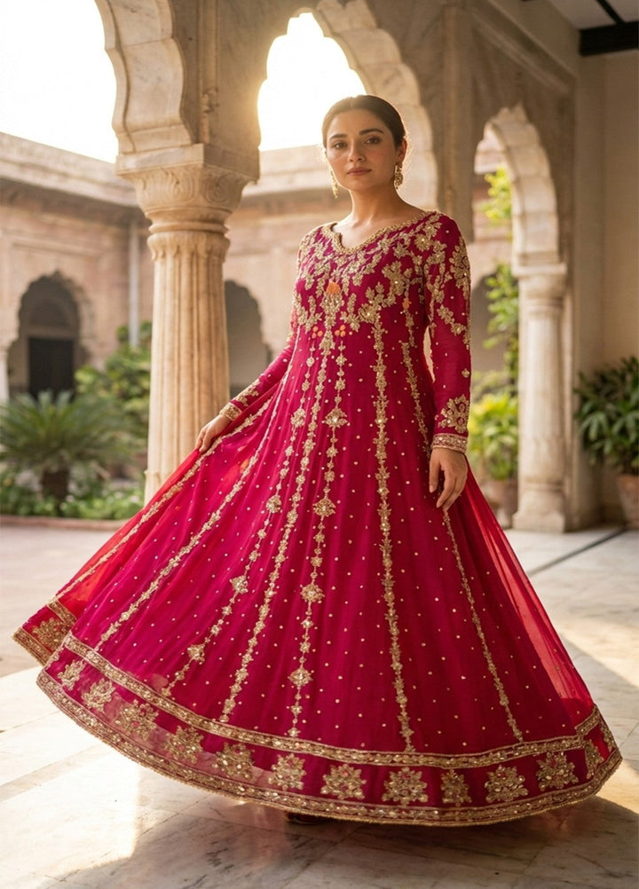 Afsana e Noor by Ibraysha RTW Hand work Chiffon 2 Piece Suit Noor-E-Jahan Anarkali - Wedding Collection