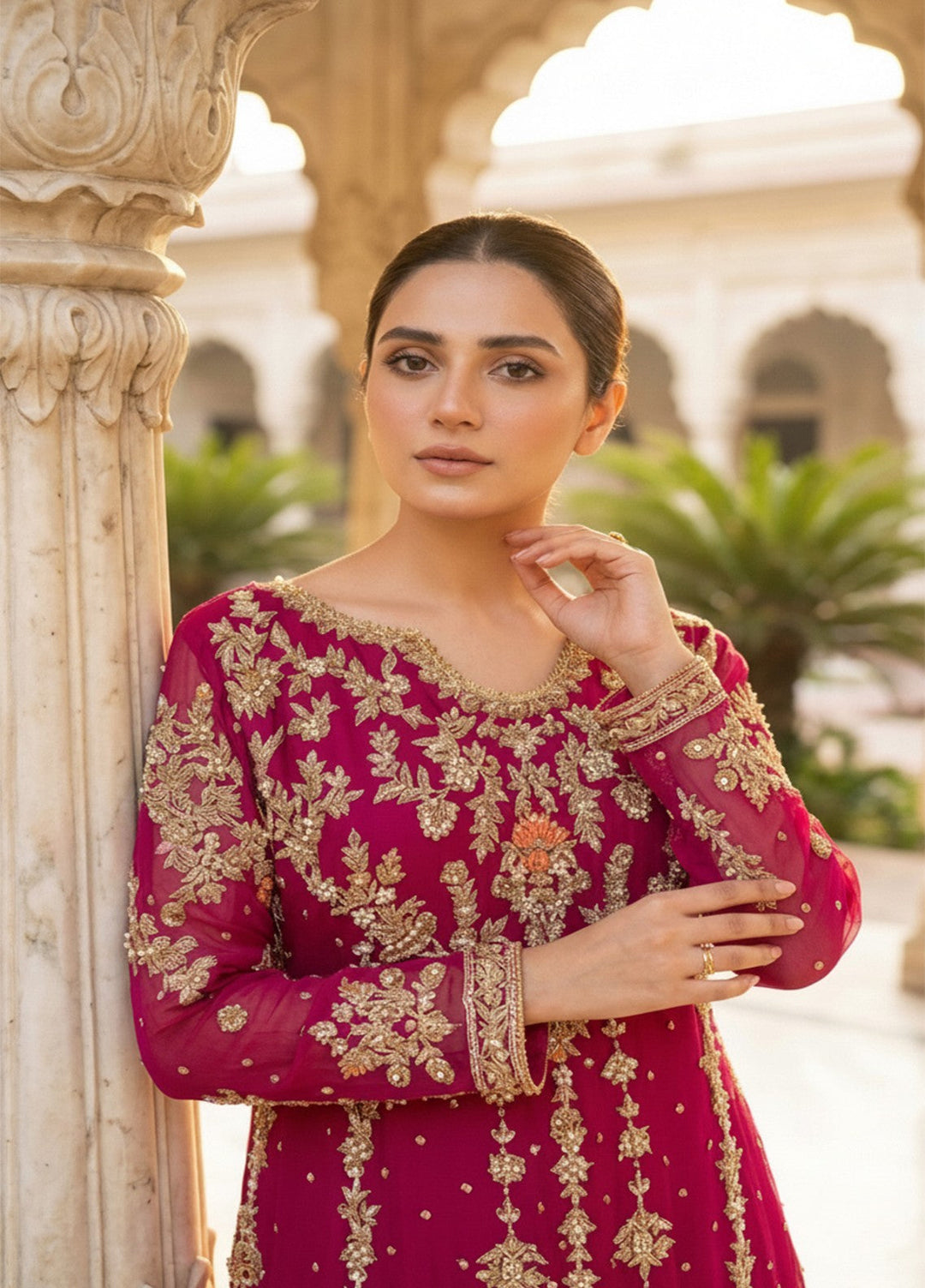 Afsana e Noor by Ibraysha RTW Hand work Chiffon 2 Piece Suit Noor-E-Jahan Anarkali - Wedding Collection