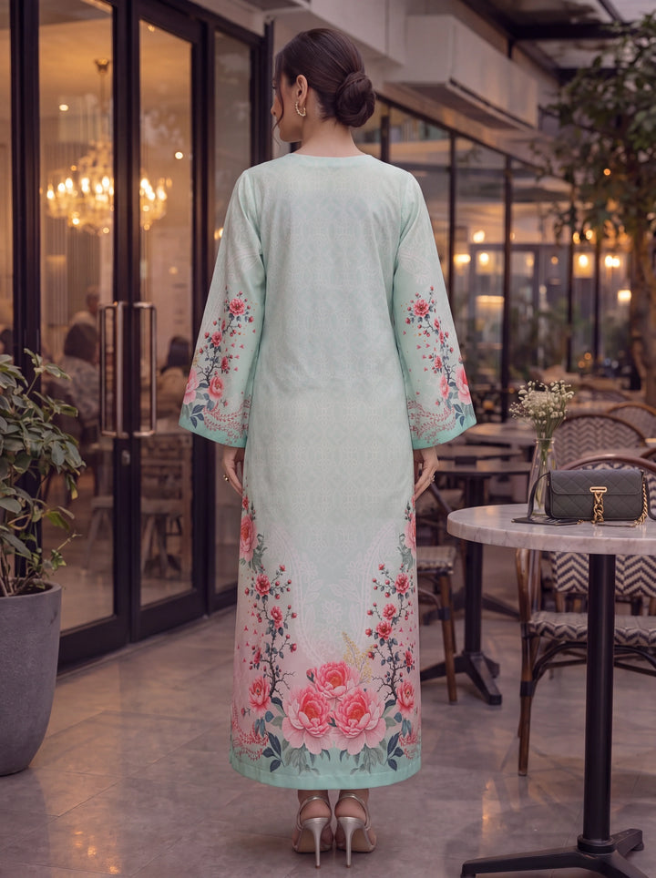 Impulse Wear by Ruby Suleiman RTW Printed Crepe 1 Piece Mint Bloom - Casual Collection