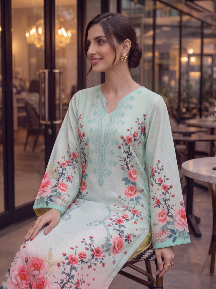 Impulse Wear by Ruby Suleiman RTW Printed Crepe 1 Piece Mint Bloom - Casual Collection