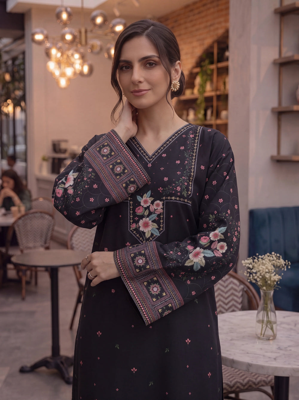Impulse Wear by Ruby Suleiman RTW Printed Crepe 1 Piece Midnight Noir - Casual Collection