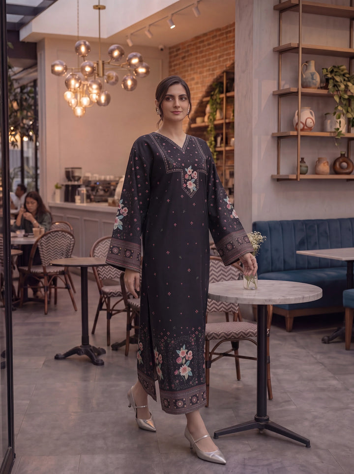 Impulse Wear by Ruby Suleiman RTW Printed Crepe 1 Piece Midnight Noir - Casual Collection