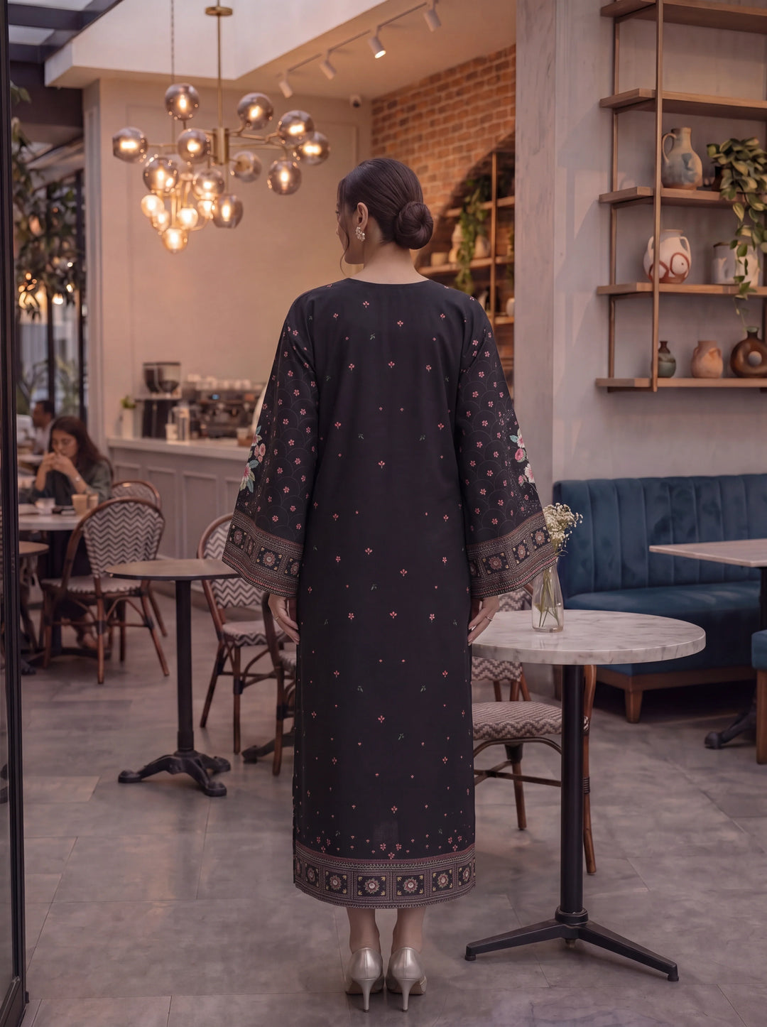 Impulse Wear by Ruby Suleiman RTW Printed Crepe 1 Piece Midnight Noir - Casual Collection
