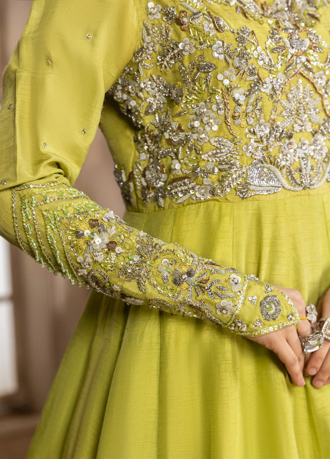 Afsana e Noor by Ibraysha RTW Hand work Raw Silk 2 Piece Suit Noor-Ul-Ain - Wedding Collection