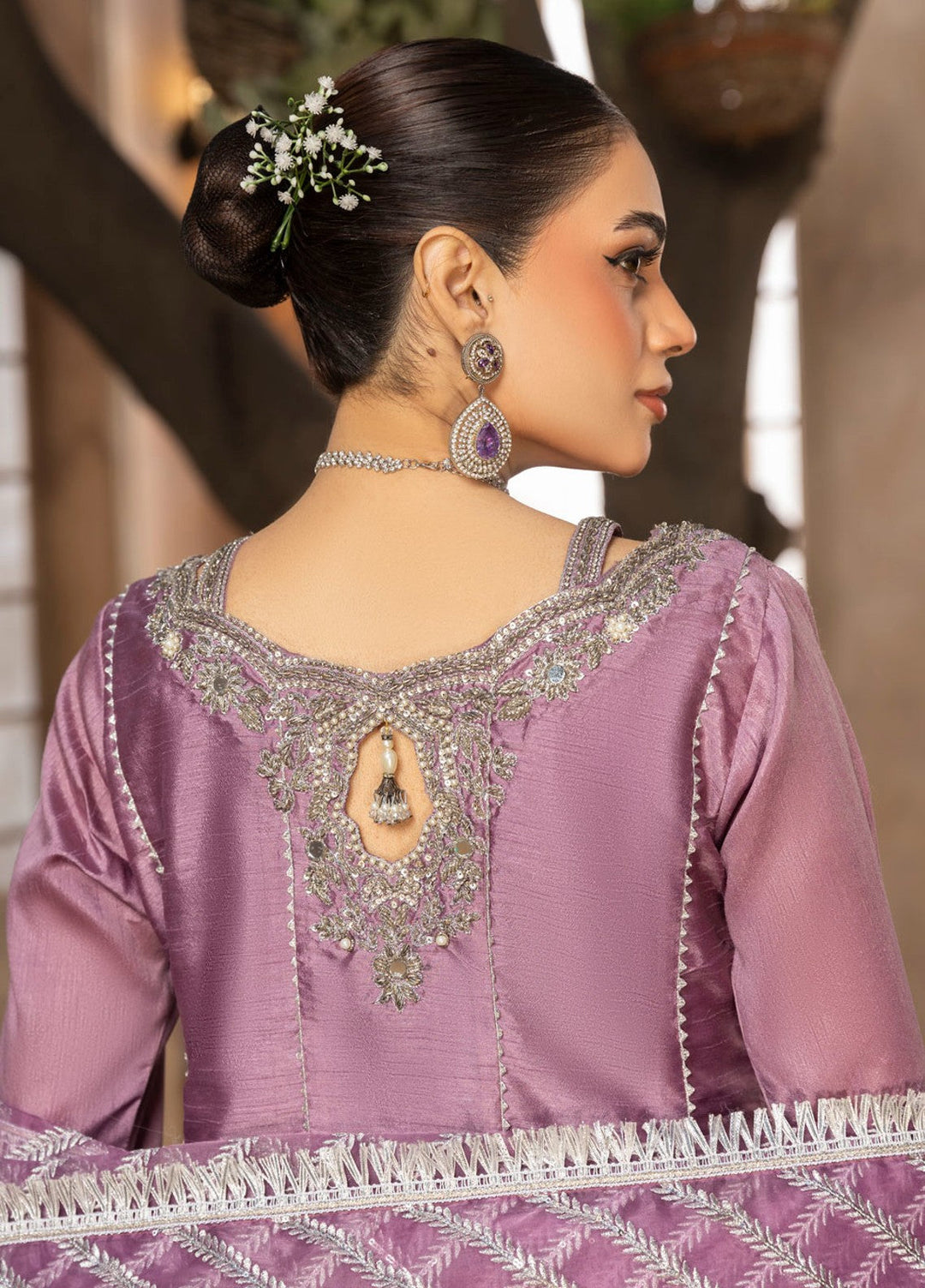 Afsana e Noor by Ibraysha RTW Hand work Raw Silk 3 Piece Suit Mahtab-E-Kasni - Wedding Collection