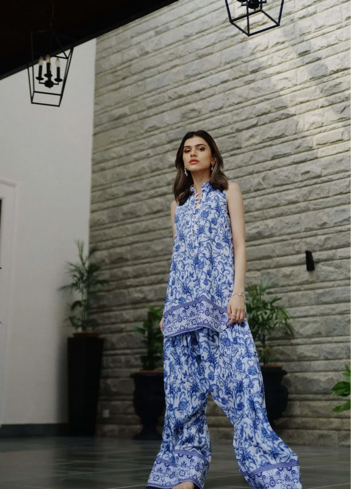 Love Notes Misaal by Ayesha Somaya RTW Printed Lawn Silk 2 Piece Suit Azure Casual Collection