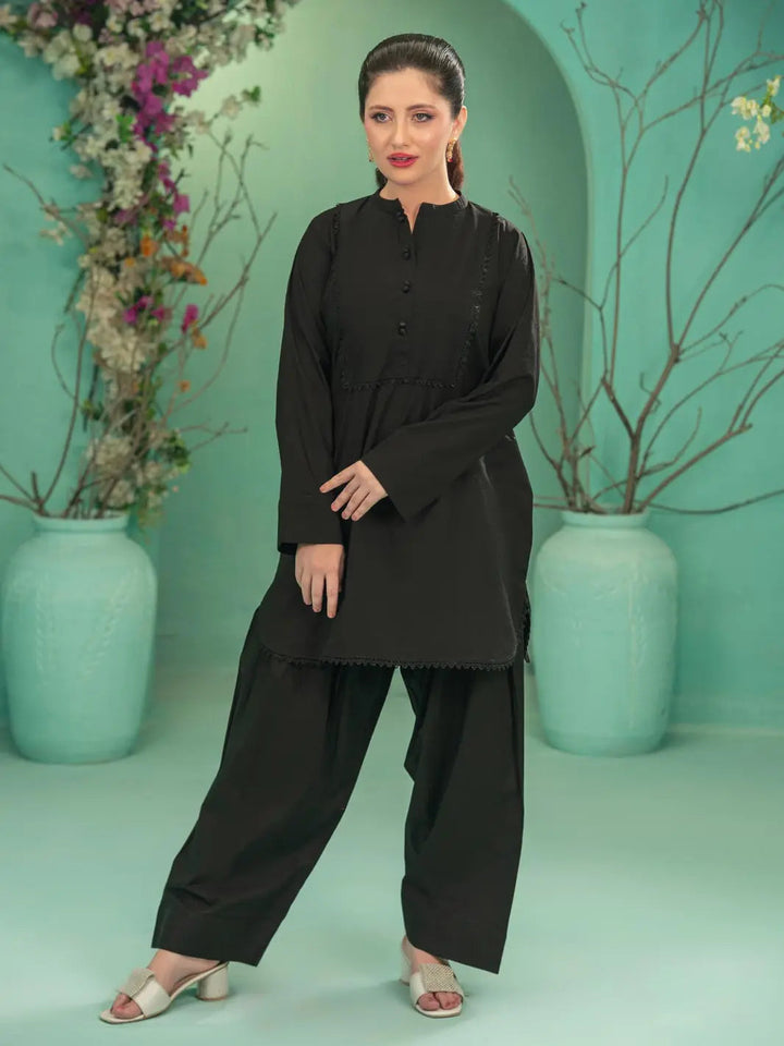 TNG Women RTW Solids Wash N Wear Co-Ord Set Suit Farshi Casual Collection