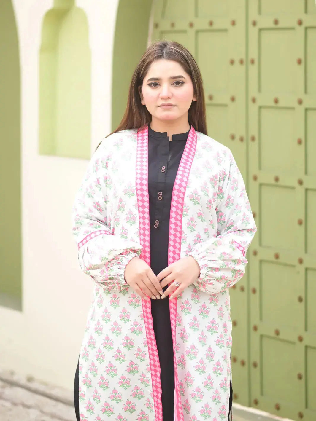 Shrug by TNG Women RTW Printed Viscose Raw Silk 1 Piece Suit Hayat Casual Collection
