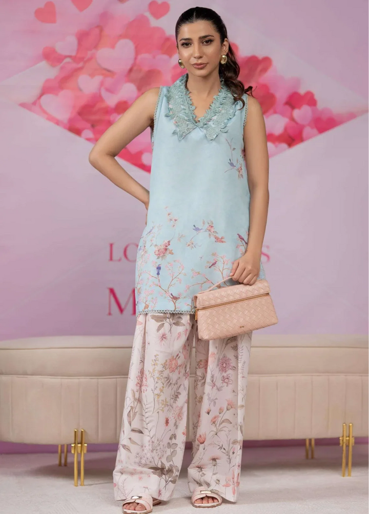 Love Notes Misaal by Ayesha Somaya RTW Printed Lawn Silk 2 Piece Suit Bluebell Casual Collection