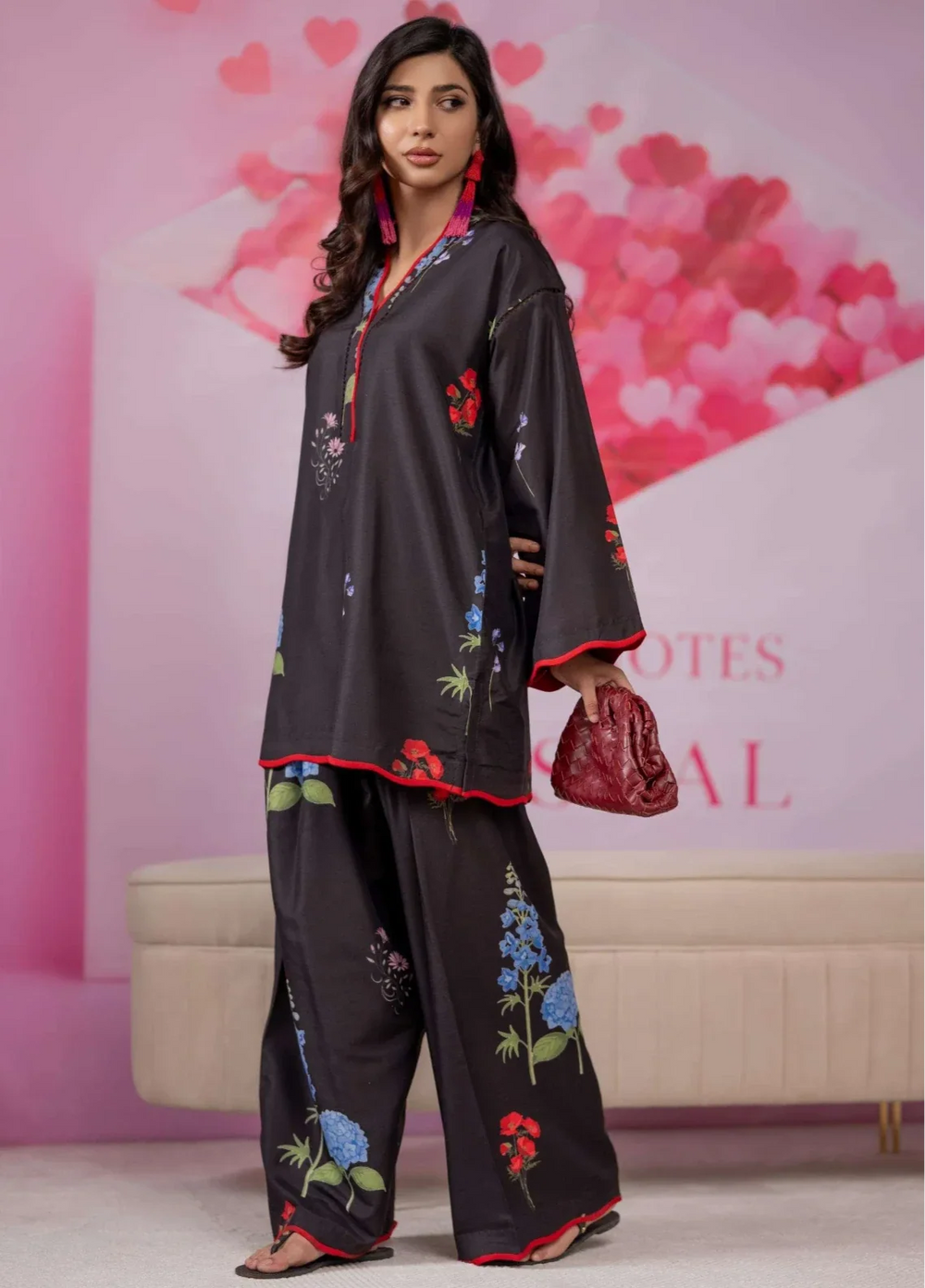 Love Notes Misaal by Ayesha Somaya RTW Printed Lawn Silk 2 Piece Suit Ebony Casual Collection