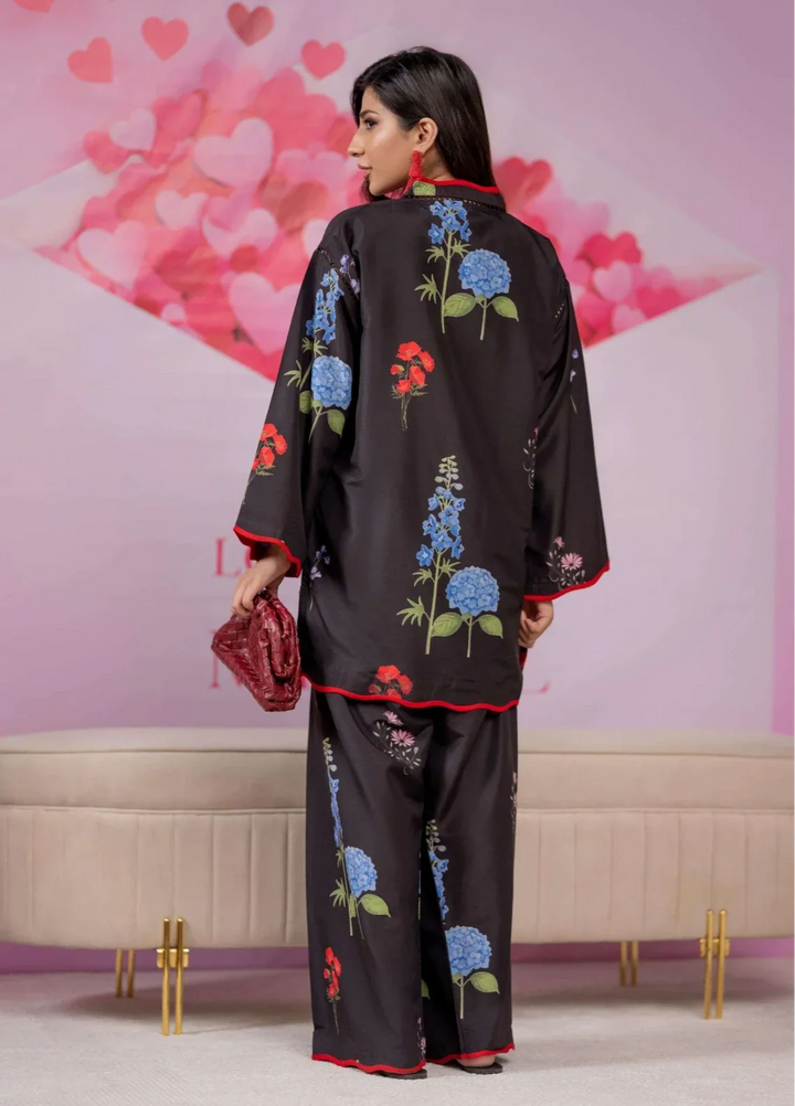 Love Notes Misaal by Ayesha Somaya RTW Printed Lawn Silk 2 Piece Suit Ebony Casual Collection