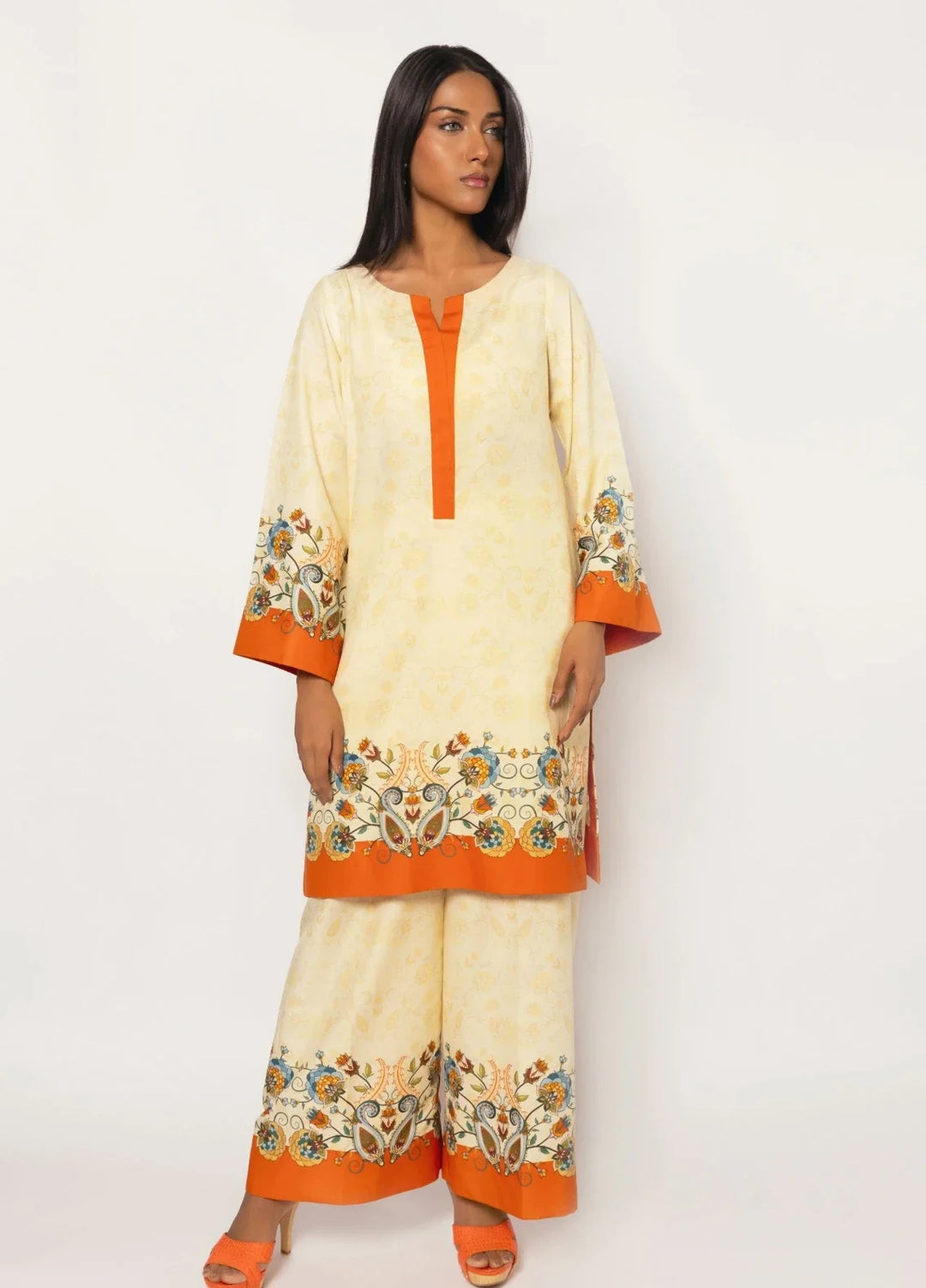 Ella Women RTW Printed Silk 2 Piece Suit Samarkand Sundown Eid Collection