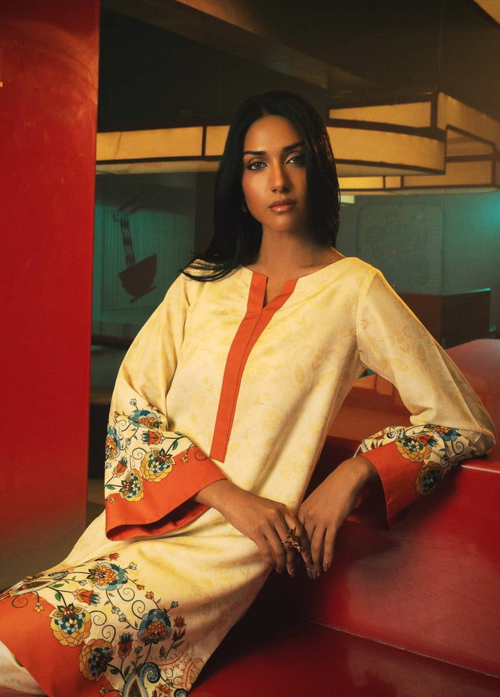 Ella Women RTW Printed Silk 2 Piece Suit Samarkand Sundown Eid Collection