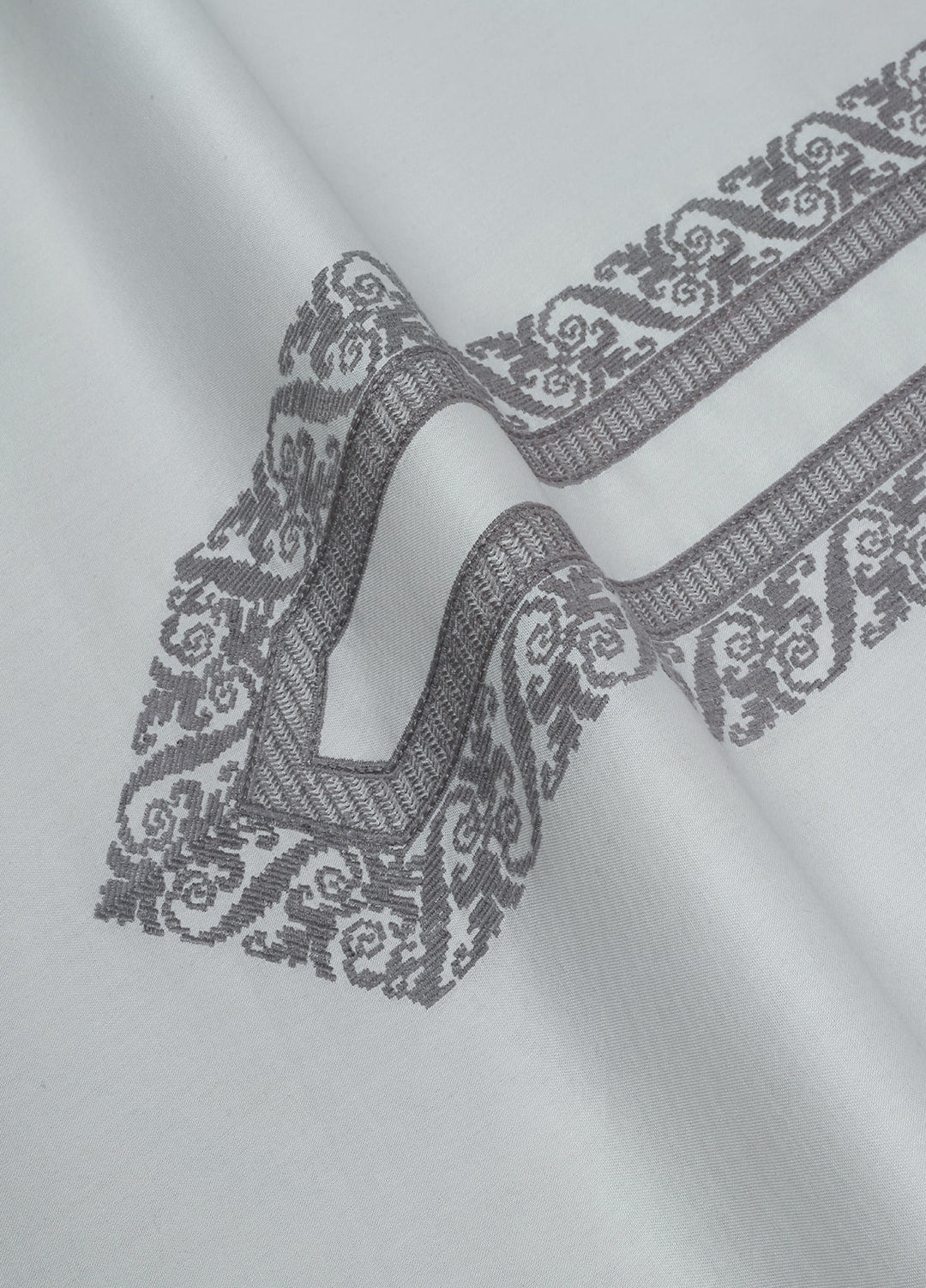 Cotton Valley by Fabrich Unstitched Embroidered Cotton 2 Piece Suit Slate Casual Collection