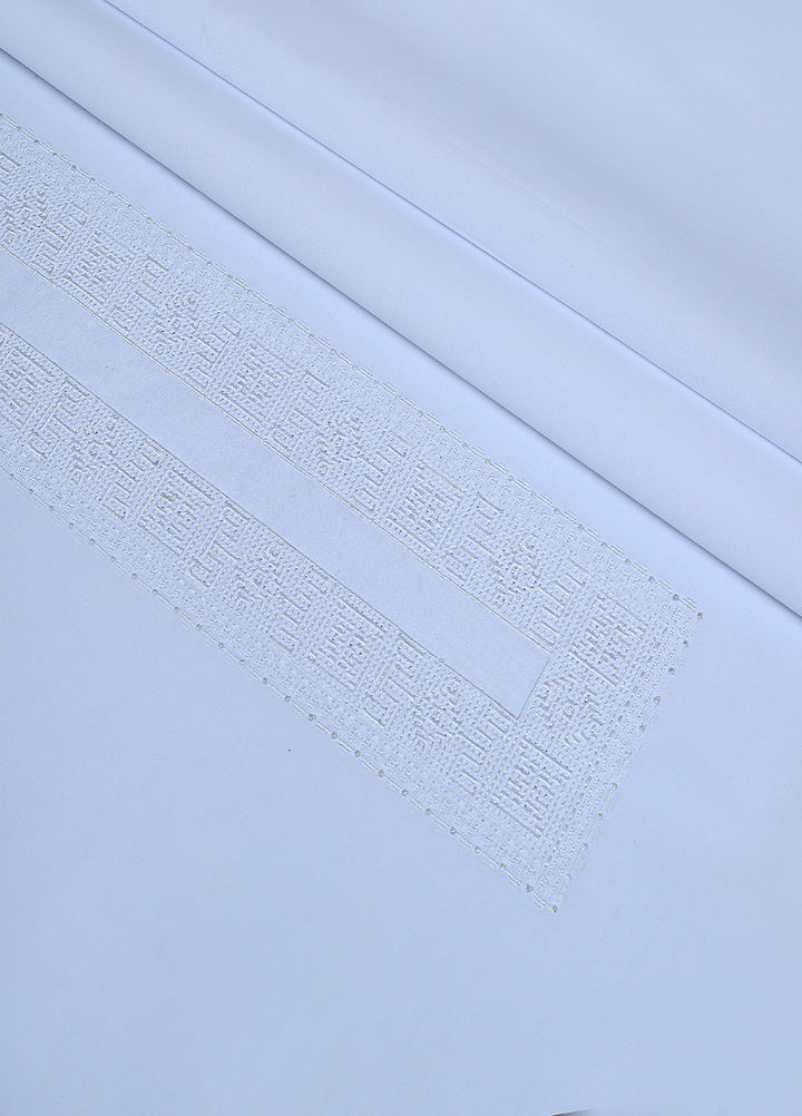 Cotton Valley by Fabrich Unstitched Embroidered Cotton 2 Piece Suit White Casual Collection