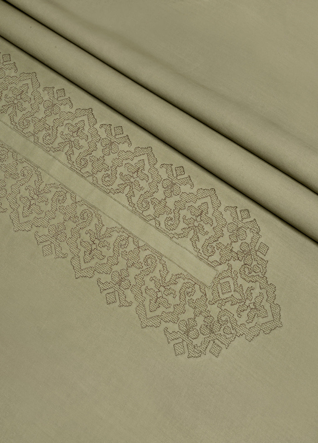 Cotton Valley by Fabrich Unstitched Embroidered Cotton 2 Piece Suit Ecru Casual Collection