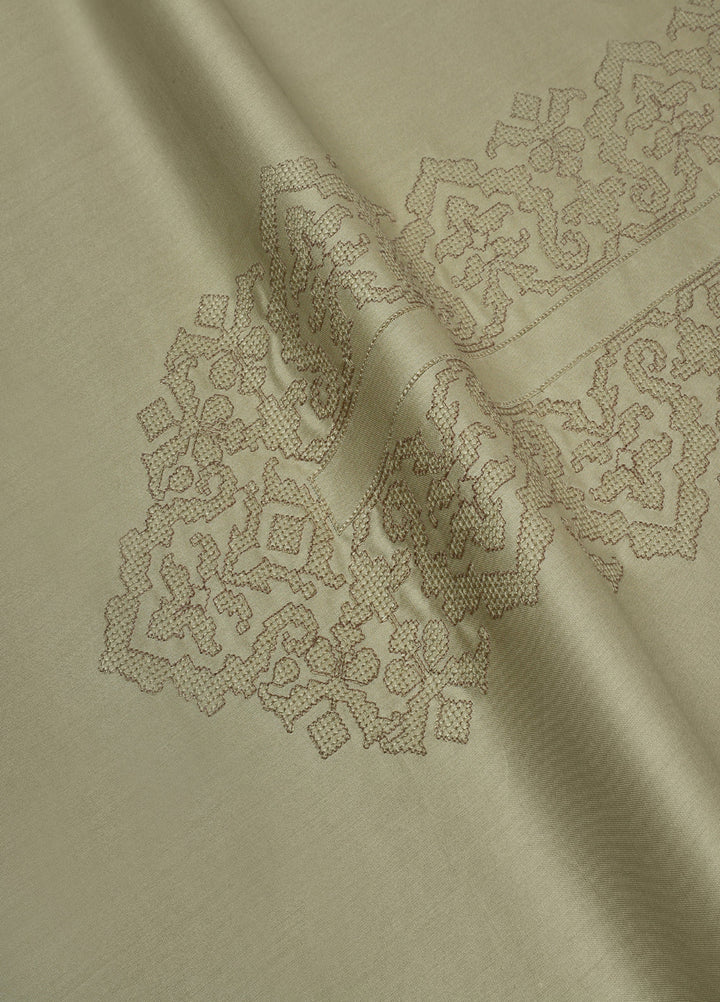Cotton Valley by Fabrich Unstitched Embroidered Cotton 2 Piece Suit Ecru Casual Collection