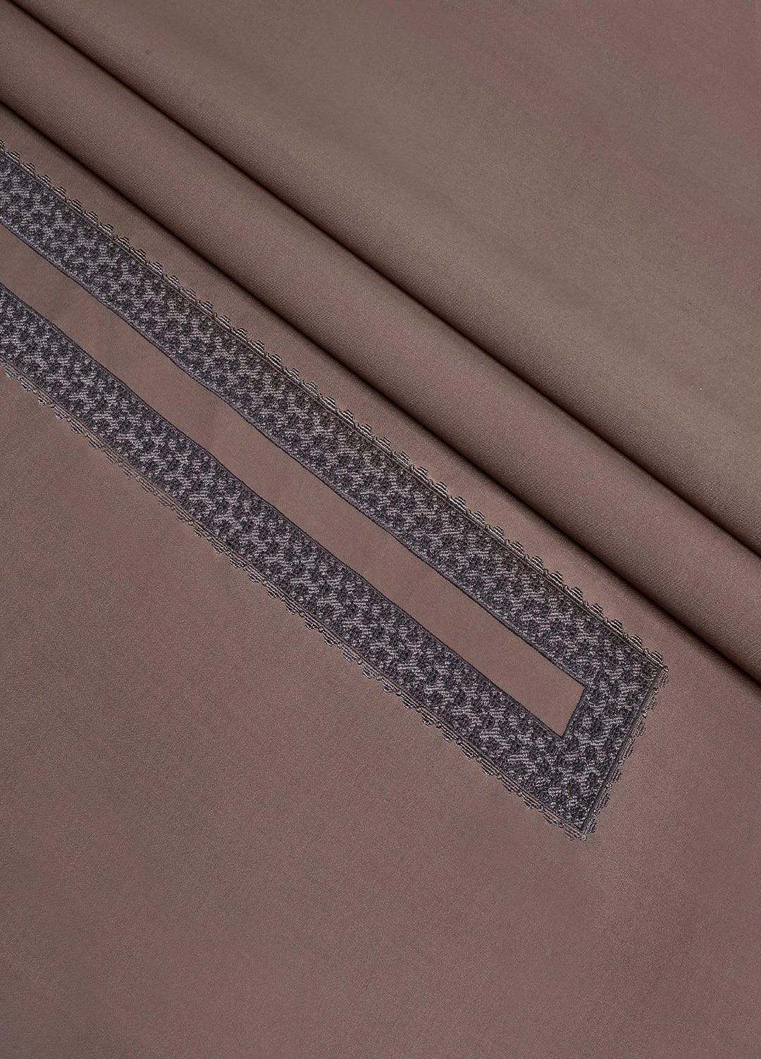 Cotton Valley by Fabrich Unstitched Embroidered Cotton 2 Piece Suit Mocha Casual Collection