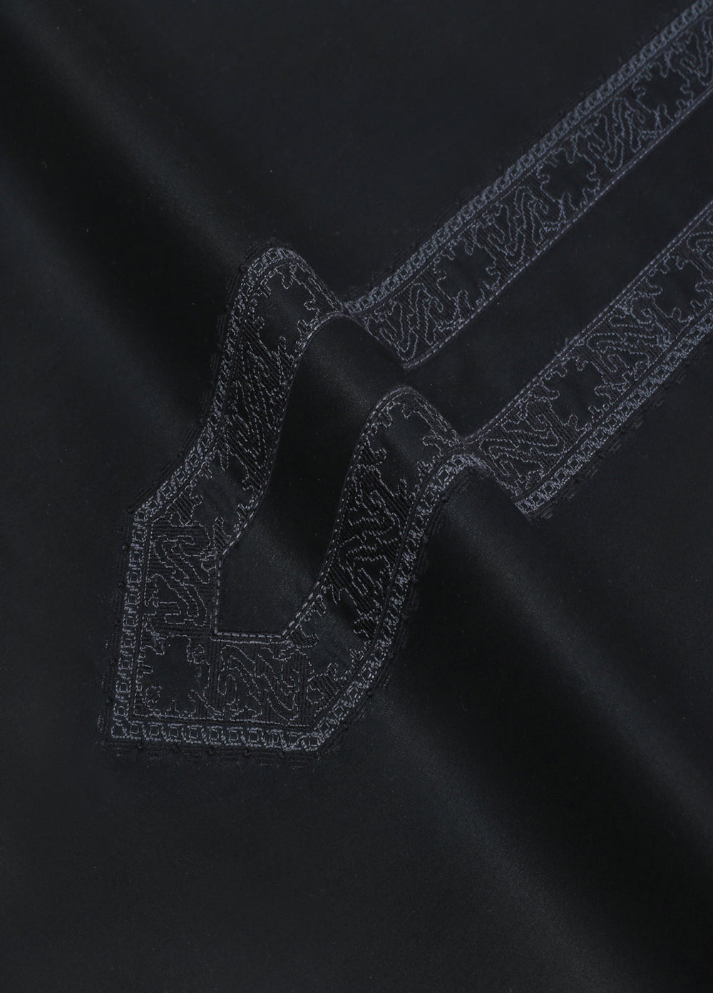 Cotton Valley by Fabrich Unstitched Embroidered Cotton 2 Piece Suit Black Casual Collection