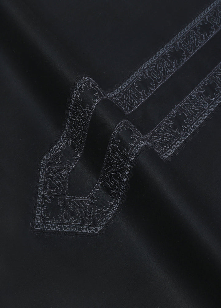 Cotton Valley by Fabrich Unstitched Embroidered Cotton 2 Piece Suit Black Casual Collection
