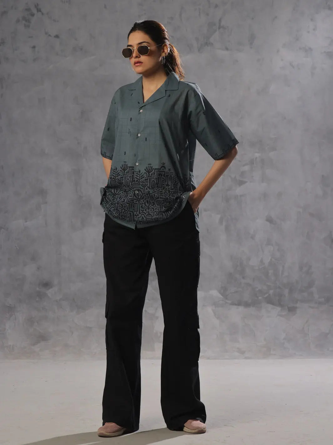 TNG Unisex RTW Printed Cambric 1 Piece Suit Alfaaz Casual Collection