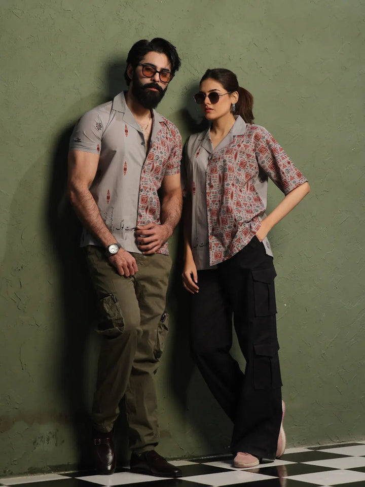 TNG Unisex RTW Printed Cambric 1 Piece Suit Pasbaan Casual Collection