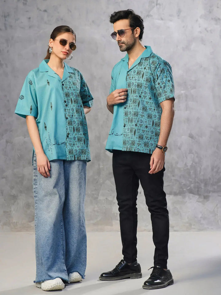 TNG Unisex RTW Printed Cambric 1 Piece Suit Nazakat Casual Collection