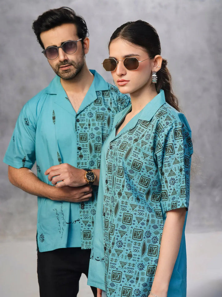 TNG Unisex RTW Printed Cambric 1 Piece Suit Nazakat Casual Collection