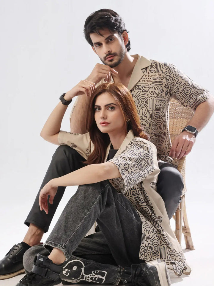 TNG Unisex RTW Printed Cambric 1 Piece Suit Qurbat Casual Collection