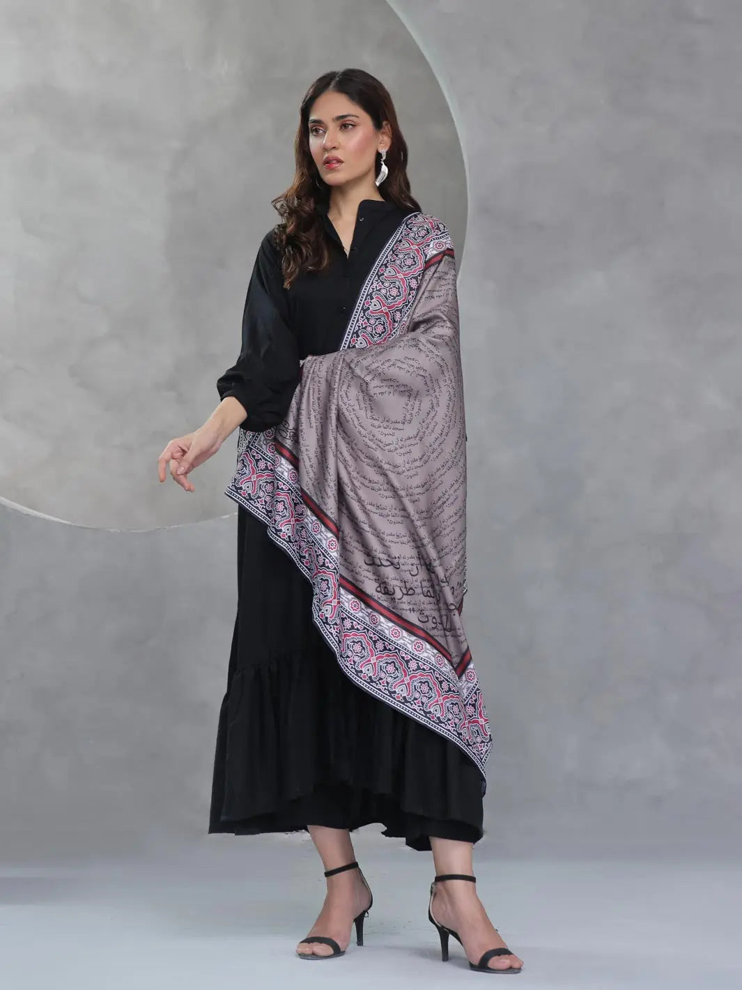 TNG Women RTW Printed Crinkle Chiffon 1 Piece Pukaar Scarf Casual Collection