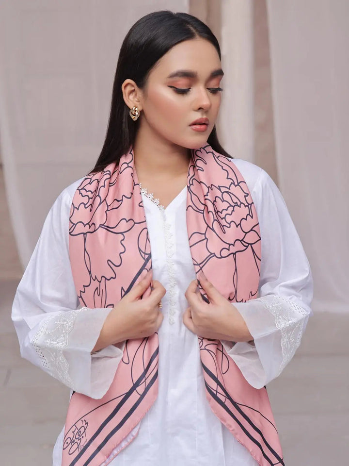 TNG Women RTW Printed Crinkle Chiffon 1 Piece Musaafir Scarf Casual Collection