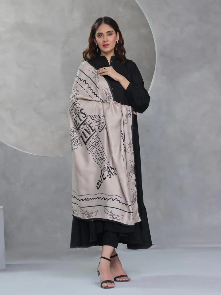 TNG Women RTW Printed Crinkle Chiffon 1 Piece Muhabbat Scarf Casual Collection