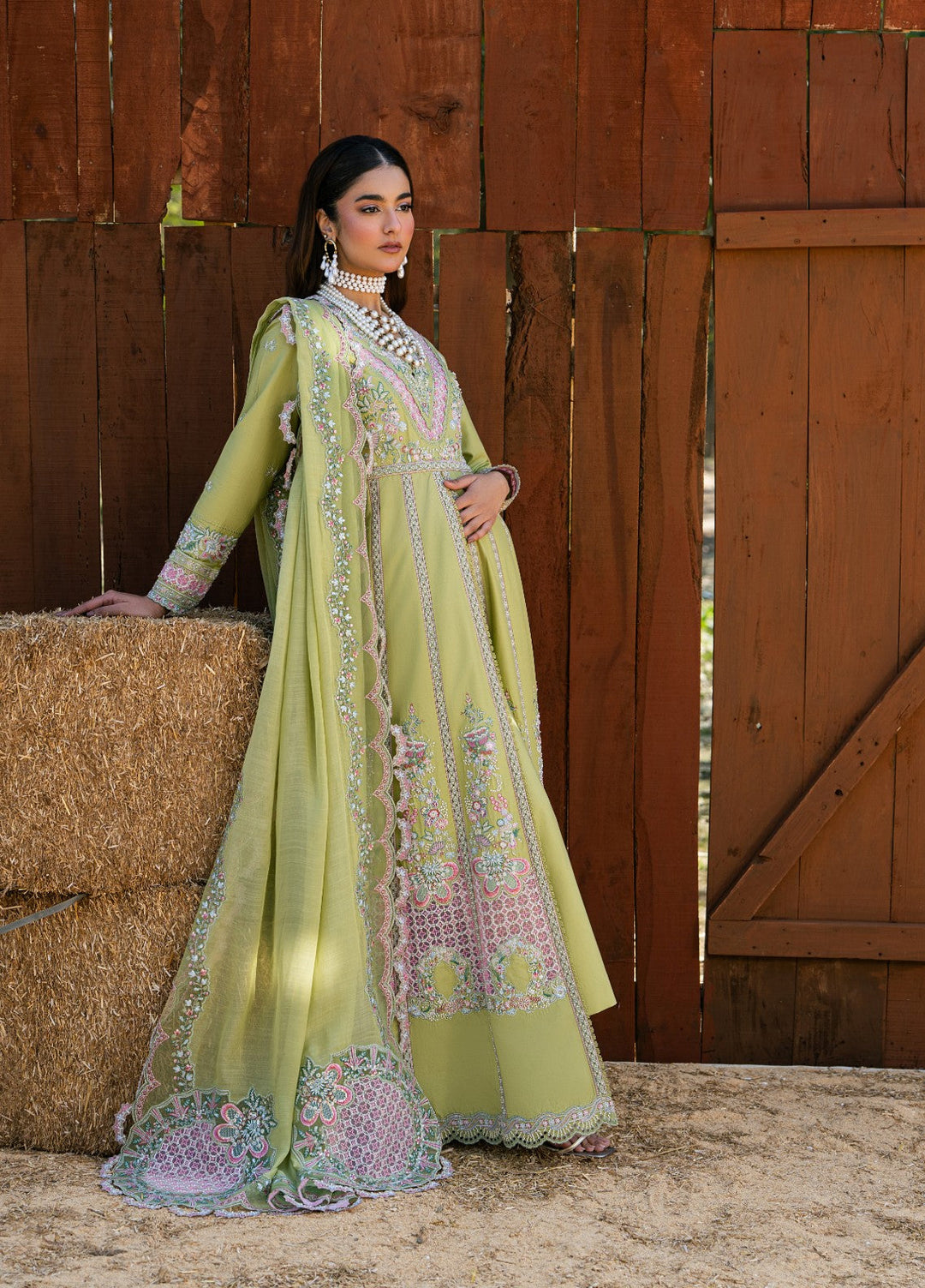 Aura of Flora by Zarizaa Unstitched Embroidered Lawn 3 Piece Suit MOSS Lawn Collection