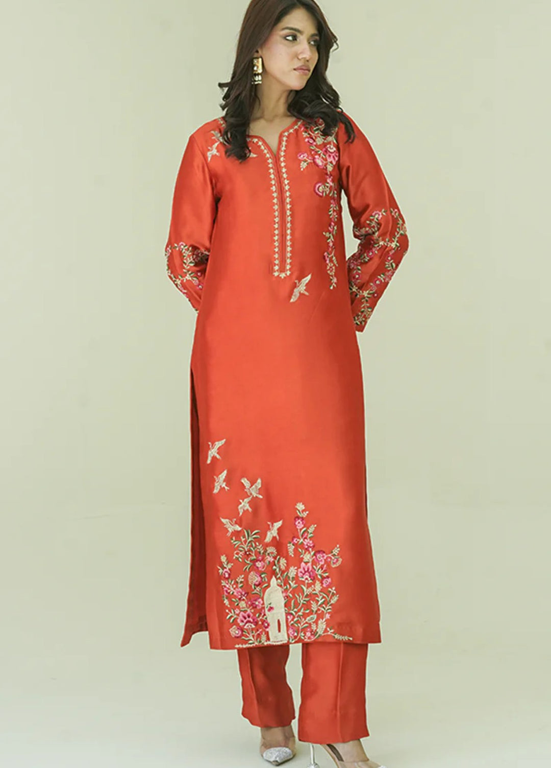 Melody of Colours by Guleenoor RTW Embroidered Sheesh Silk 3 Piece Suit Jannan Eid Collection